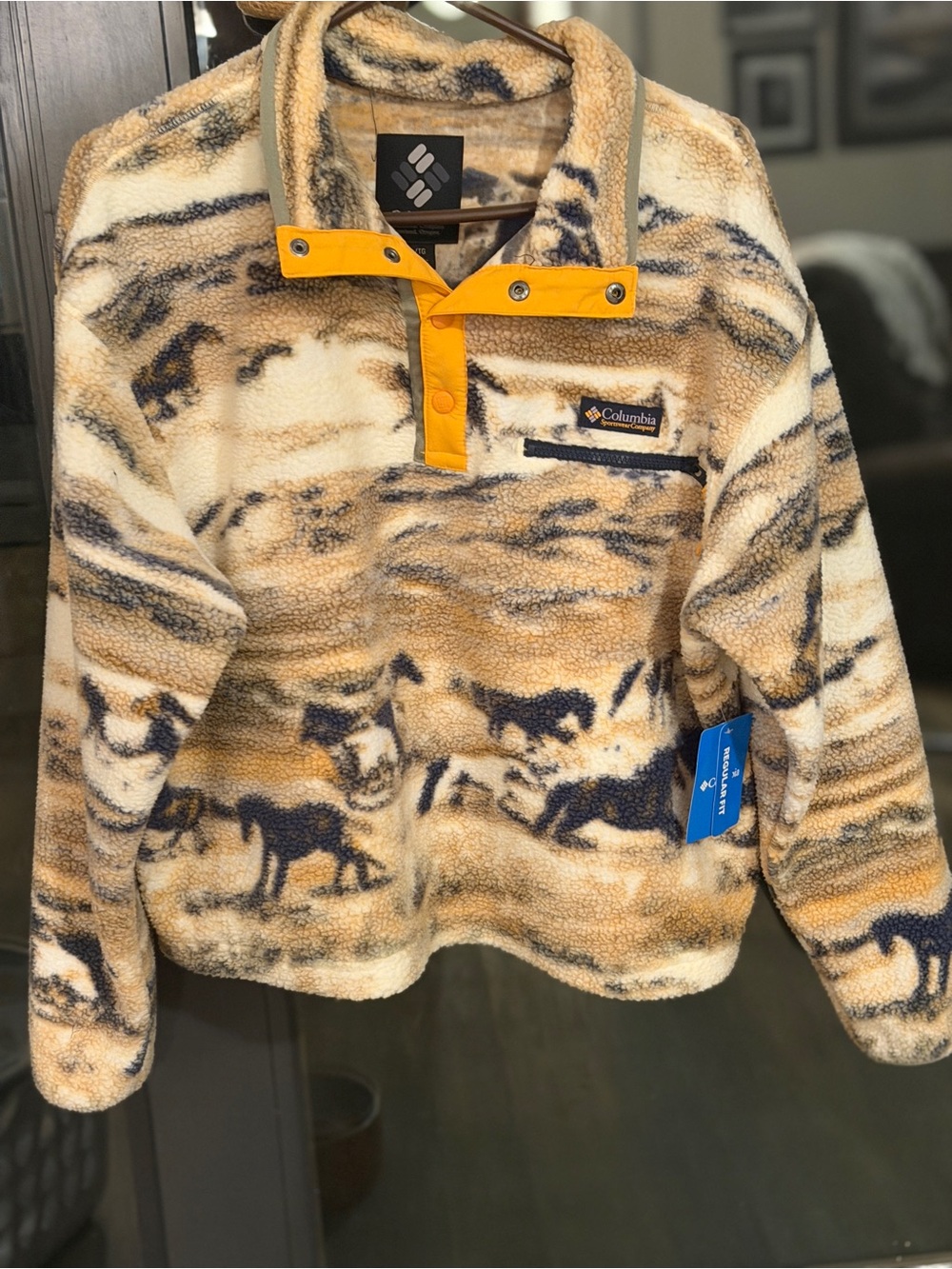 Columbia Horse-Print Fleece Pullover